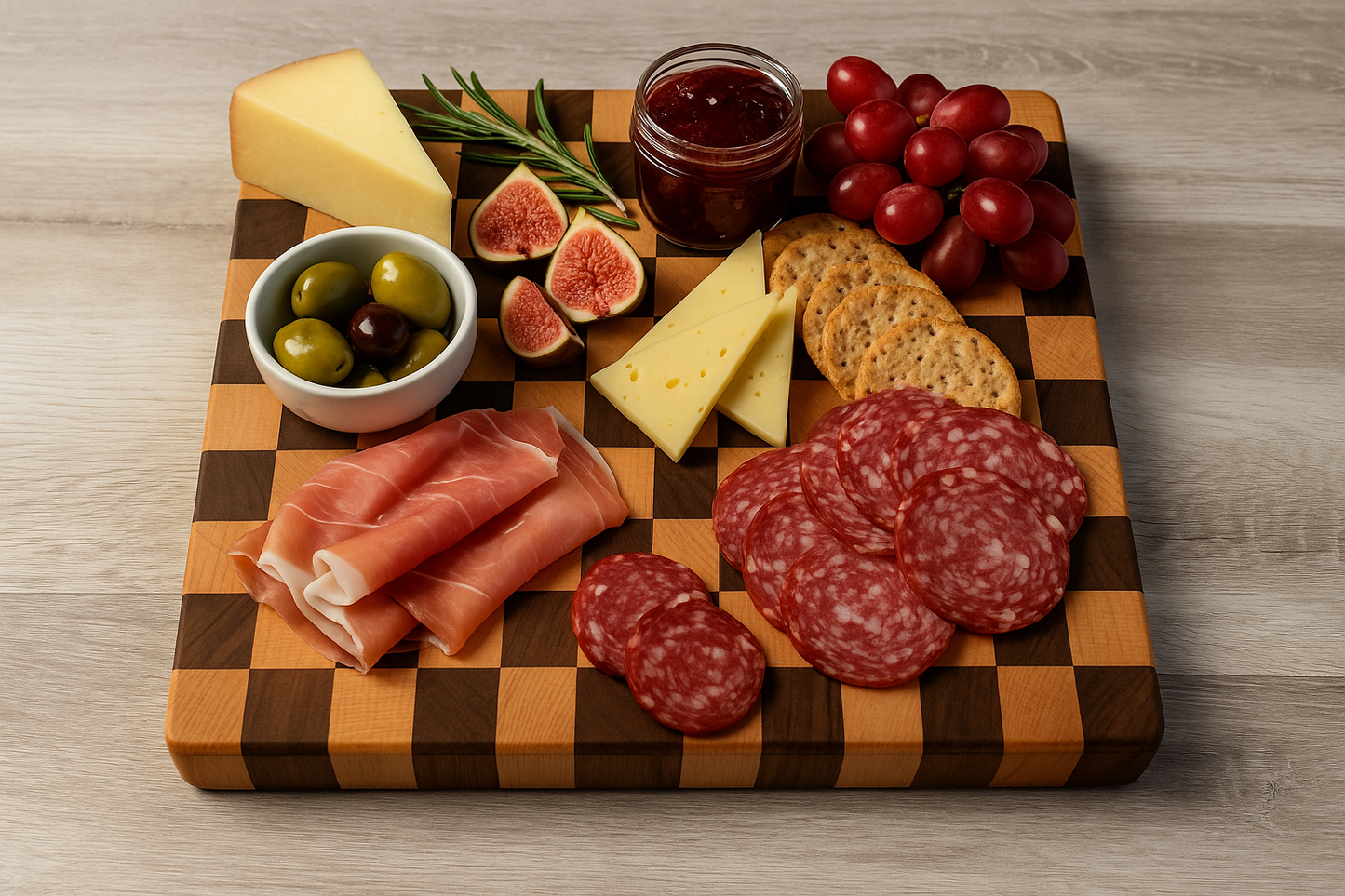 Maple & Walnut End Grain Checker Cutting Board