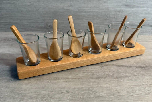 Birch Dessert or Alcohol Shooter Set with Spoons