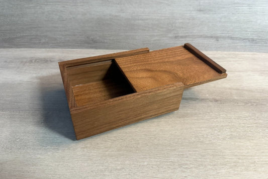 Walnut Keepsake Box with Sliding Lid