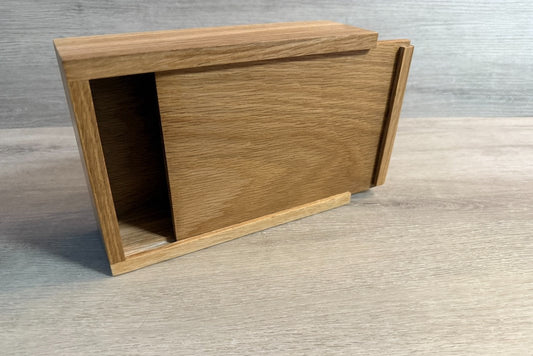 White Oak Keepsake Box with Sliding Lid