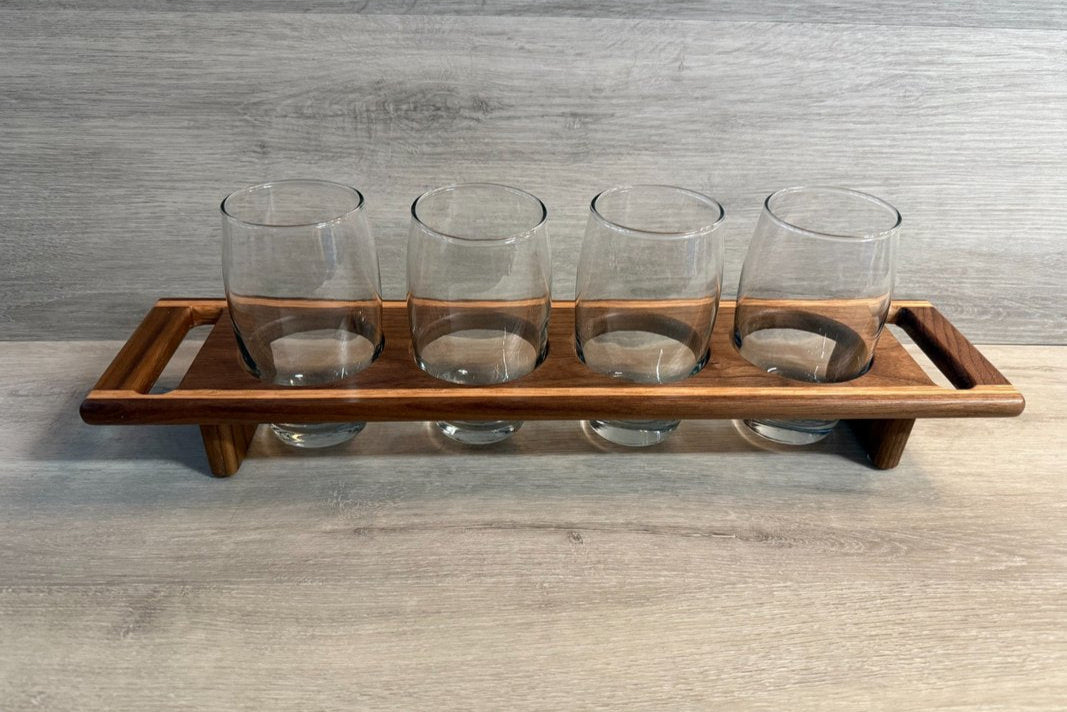 Walnut & Red Oak Beer or Coffee Flight Set